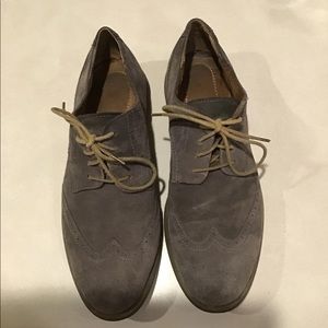 Grey Suede Calvin Klein Oxford Shoes